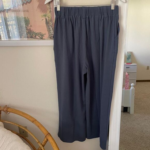 Halara High Waisted Plicated Side Pocket Wide Leg Waffle Knit Work Pants - Picture 6 of 6